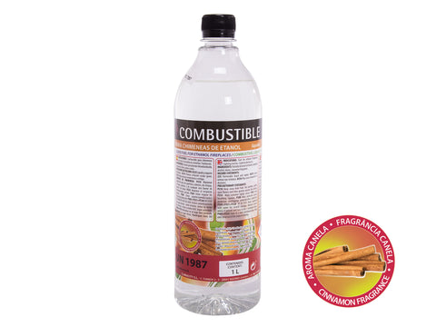 Etanol, combustible de origen natural para Chimenea de etanols, aroma canela, caja 12 botellas de 1L_3