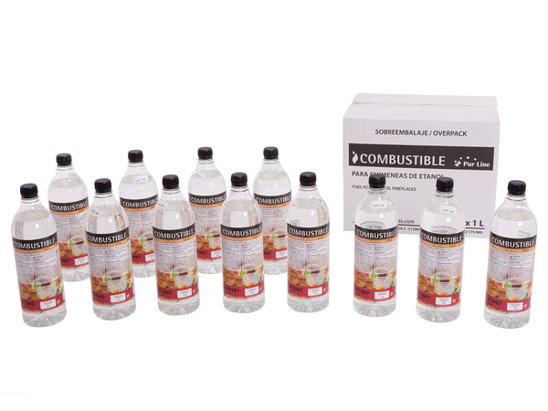 Etanol, combustible de origen natural para Chimenea de etanols, aroma canela, caja 12 botellas de 1L_1