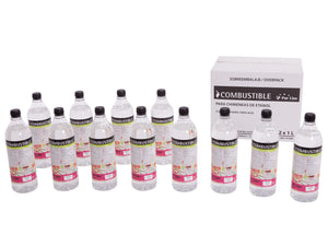 Etanol, combustible de origen natural , repele mosquitos con CITRONELA, caja de 12 Botellas de 1L
