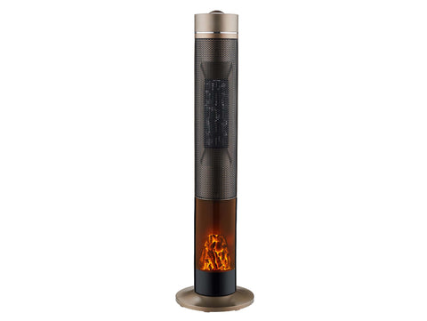 Calefactor 2 kW diseño de torre con efecto fuego eléctrico