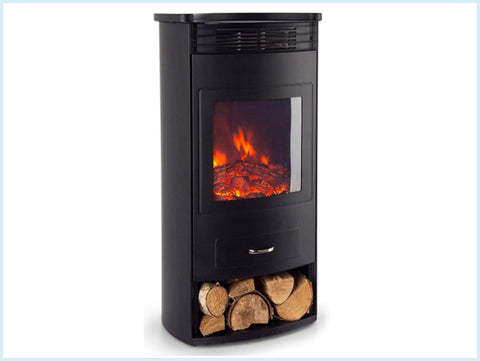 Estufa eléctrica  de acero negro de 2000W