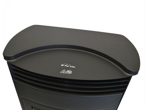 Estufa eléctrica  de acero negro de 2000W