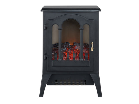 Chimenea eléctrica 2kW diseño clásico en negro