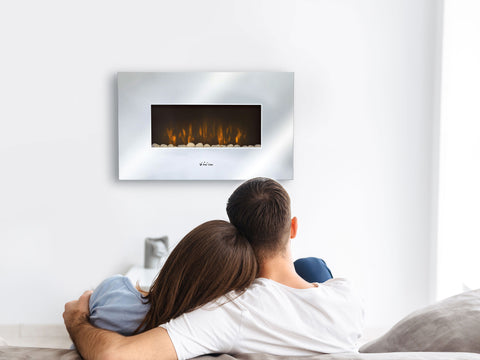 Chimenea eléctrica con calefacción - Chimenea con potencia de 2000W.