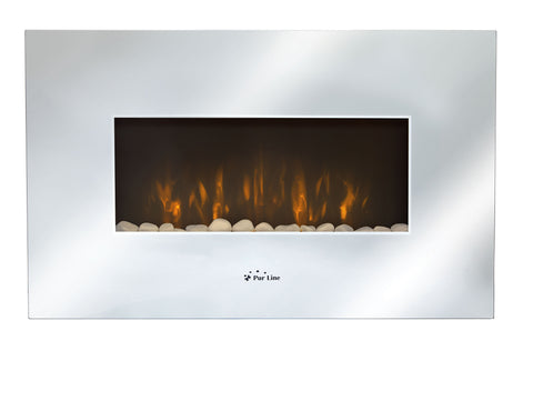 Chimenea eléctrica con calefacción - Chimenea con potencia de 2000W.