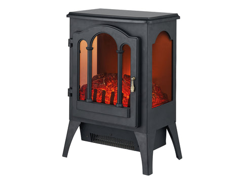 Chimenea eléctrica 2kW diseño clásico en negro