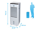 Climatizador evaporativo, ventilador, humidificador, purificador de aire de 75W con calefactor y mando a distancia para superficies de 20 m2_3