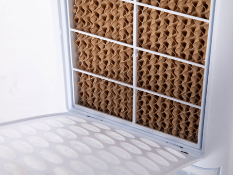 Climatizador evaporativo, ventilador, humidificador, purificador de aire de 60W para superficies de 15m2_7