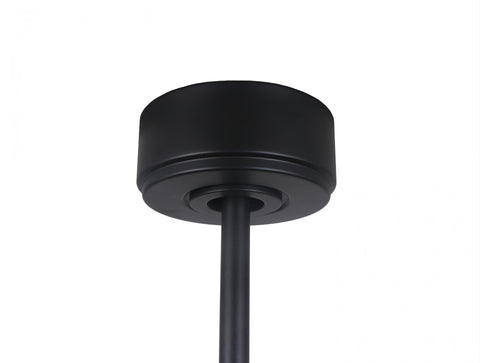 Ventilador de techo DC negro con aspas de 122cm y luz para 25m2