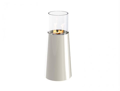 Chimenea de etanol de suelo de acero y vidrio templado