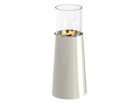Chimenea de etanol de suelo de acero y vidrio templado
