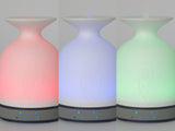 Difusor de aromas ultrasónico de 12W con selector de luz LED y forma de jarrón_4