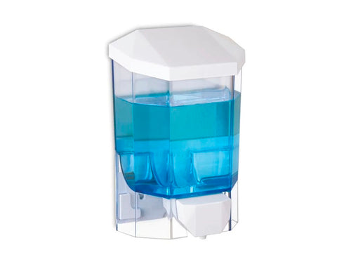 Dispensador manual transparente de gel higienizante o jabon 500 ML
