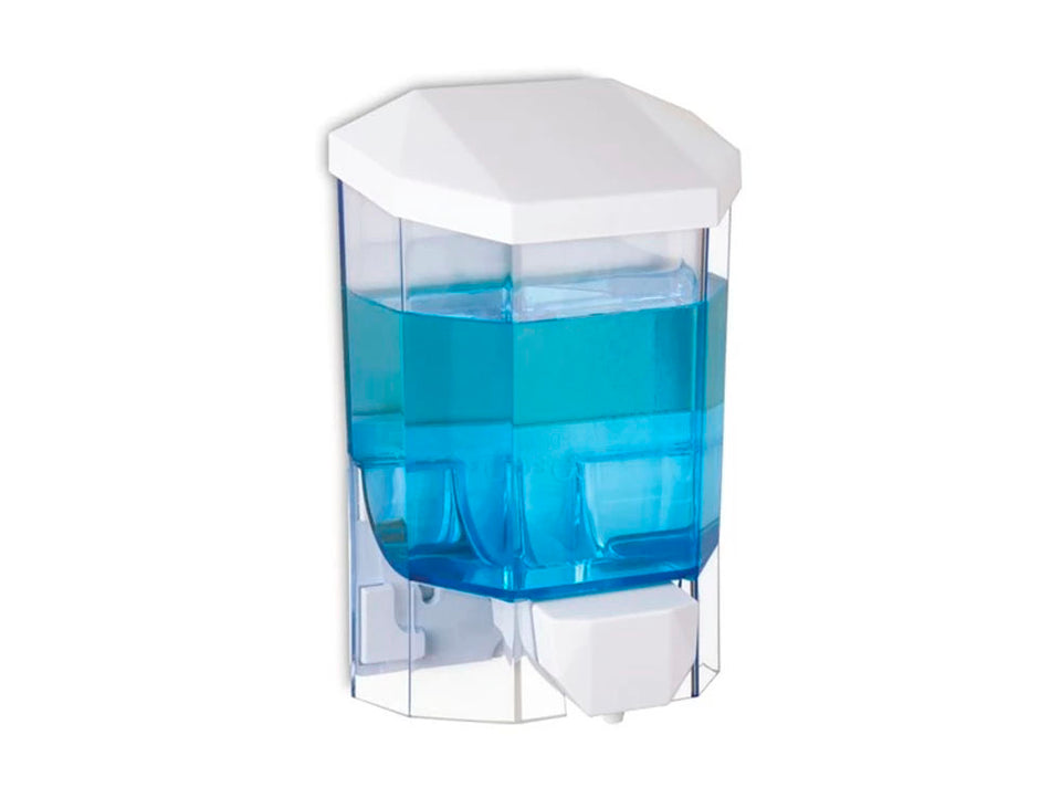 Dispensador manual transparente de gel higienizante o jabon 1000 ML_1