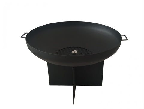 Brasero de exterior circular en acero color negro