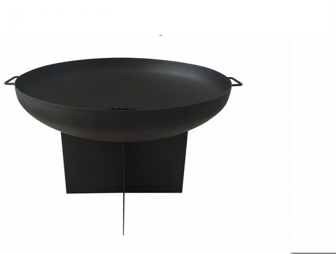 Brasero de exterior circular en acero color negro