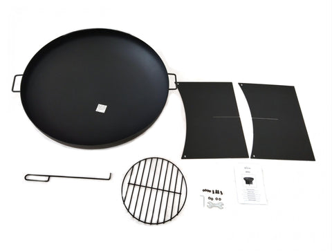 Brasero de exterior circular en acero color negro