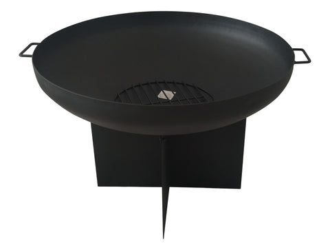 Brasero de exterior circular en acero color negro