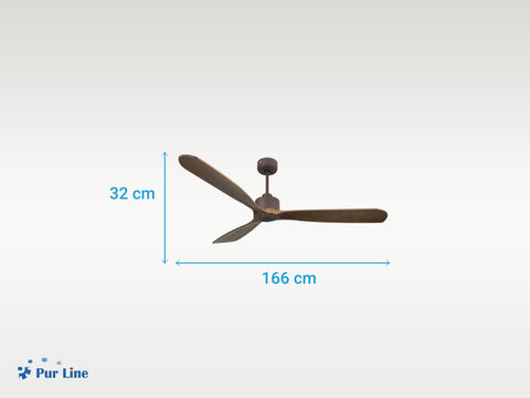 Ventilador de techo Reversible Termostato Wifi Motor DC Techos Inclinados Mando a Distancia Hypersilence Memoria FullWood 2