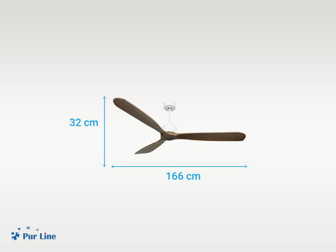 Ventilador de techo Reversible Termostato Wifi Motor DC Techos Inclinados Mando a Distancia Hypersilence Memoria FullWood 3