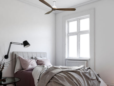 Ventilador de techo Reversible Termostato Wifi Motor DC Techos Inclinados Mando a Distancia Hypersilence Memoria FullWood 7