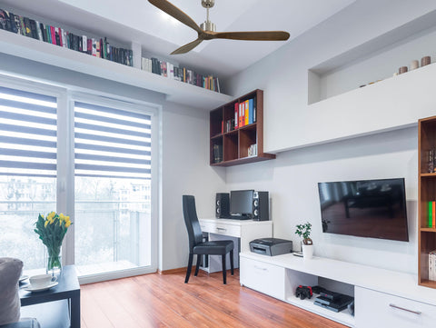 Ventilador de techo Reversible Termostato Wifi Motor DC Techos Inclinados Mando a Distancia Hypersilence Memoria FullWood 5