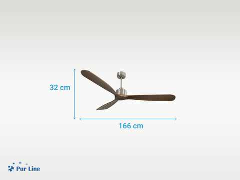 Ventilador de techo Reversible Termostato Wifi Motor DC Techos Inclinados Mando a Distancia Hypersilence Memoria FullWood 6