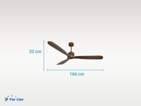 Ventilador de techo Reversible Termostato Wifi Motor DC Techos Inclinados Mando a Distancia Hypersilence Memoria FullWood 5