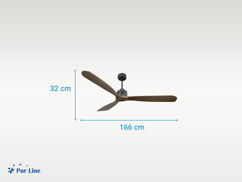 Ventilador de techo Reversible Termostato Wifi Motor DC Techos Inclinados Mando a Distancia Hypersilence Memoria FullWood 6
