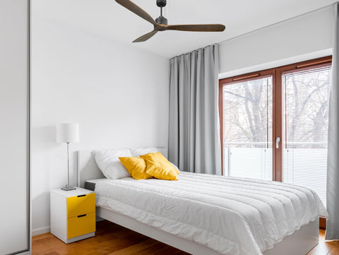 Ventilador de techo Reversible Termostato Wifi Motor DC Techos Inclinados Mando a Distancia Hypersilence Memoria FullWood 7