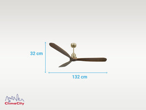 Ventilador de techo Reversible Termostato Wifi Motor DC Techos Inclinados Mando a Distancia Hypersilence Memoria FullWood 6