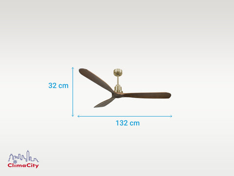 Ventilador de techo Reversible Termostato Wifi Motor DC Techos Inclinados Mando a Distancia Hypersilence Memoria FullWood 6