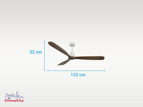 Ventilador de techo Reversible Termostato Wifi Motor DC Techos Inclinados Mando a Distancia Hypersilence Memoria FullWood 4