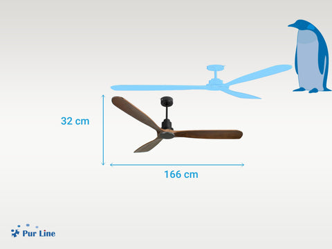 Ventilador de techo Reversible Termostato Wifi Motor DC Techos Inclinados Mando a Distancia Hypersilence Memoria FullWood 3