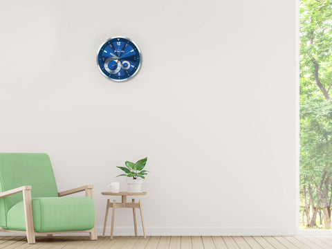 Estación Meteorológica Inalámbrica - WSA01 Purline | Forma de Reloj Analógico | Blanco y Negro| Indicador de Temperatura y Humedad