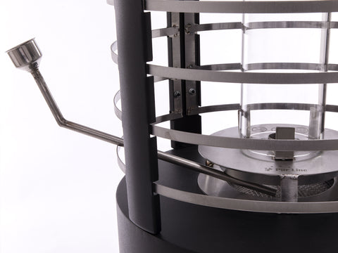 Estufa de etanol diseño de torre en acero negro