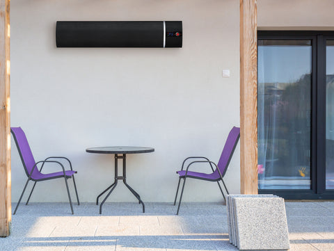 Calefactor halógeno 1800W, exterior con IP55