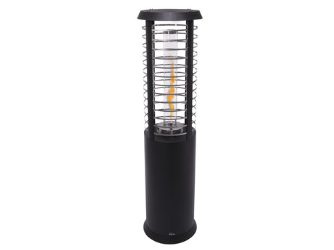 Estufa de etanol diseño de torre en acero negro