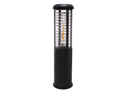 Estufa de etanol diseño de torre en acero negro