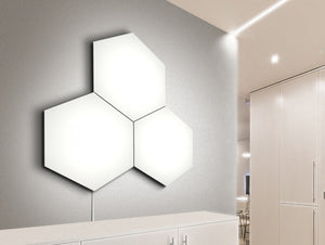 Base LED 9.4W enlazable hexagonal luz blanca neutra 32x37cm