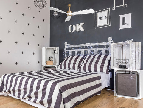 Ventilador de techo Modo Invierno/Verano Termostato Wifi Motor DC Techos Inclinados Mando a Distancia Hypersilence Memoria FullWood