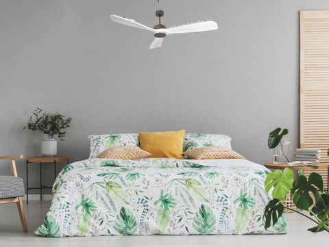 Ventilador de techo Reversible Termostato Wifi Motor DC Techos Inclinados Mando a Distancia Hypersilence Memoria FullWood