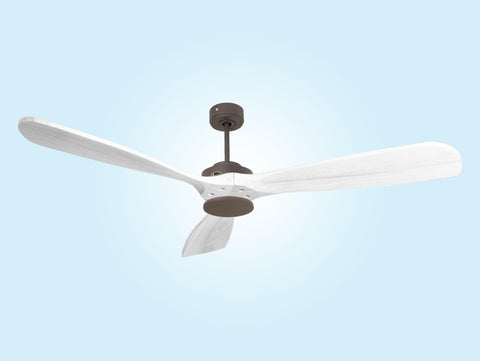 Ventilador de techo Reversible Termostato Wifi Motor DC Techos Inclinados Mando a Distancia Hypersilence Memoria FullWood