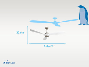 Ventilador de techo Reversible Termostato Wifi Motor DC Techos Inclinados Mando a Distancia Hypersilence Memoria FullWood