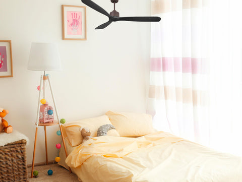 Ventilador de techo Reversible Termostato Wifi Motor DC Techos Inclinados Mando a Distancia Hypersilence Memoria FullWood 7