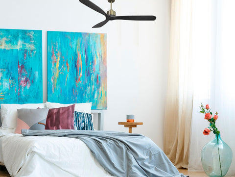 Ventilador de techo Reversible Termostato Wifi Motor DC Techos Inclinados Mando a Distancia Hypersilence Memoria FullWood 6