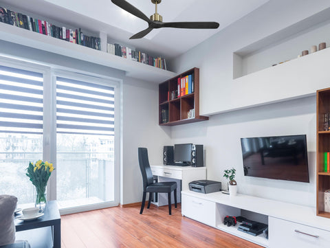 Ventilador de techo Reversible Termostato Wifi Motor DC Techos Inclinados Mando a Distancia Hypersilence Memoria FullWood 7