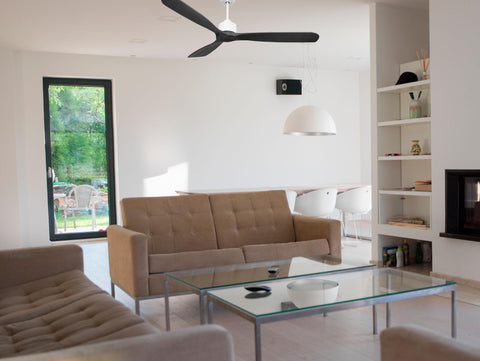 Ventilador de techo Reversible Termostato Wifi Motor DC Techos Inclinados Mando a Distancia Hypersilence Memoria FullWood 3