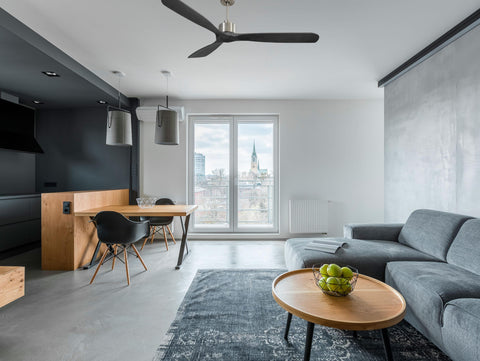 Ventilador de techo Reversible Termostato Wifi Motor DC Techos Inclinados Mando a Distancia Hypersilence Memoria FullWood 7