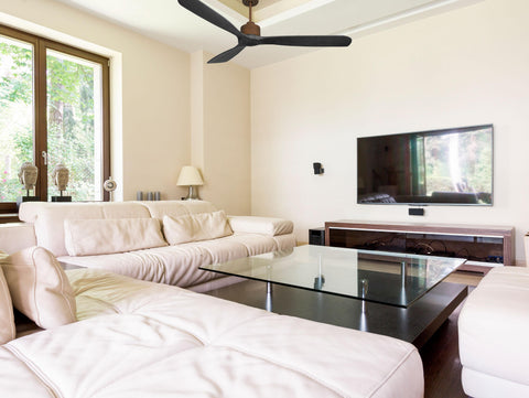 Ventilador de techo Reversible Termostato Wifi Motor DC Techos Inclinados Mando a Distancia Hypersilence Memoria FullWood 6